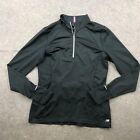 New Balance Pullover Womens Large Black Pink 1/4  Zip Gym Running  Reflective