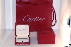 Authentic Cartier Earring Box with Bag 