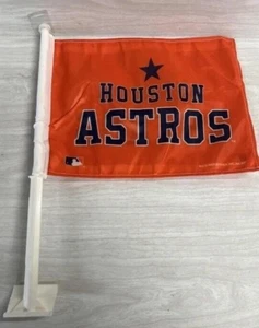 Rico Industries MLB Houston Astros White Pole Double Sided Car (Window) Flag - Picture 1 of 4