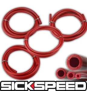 3 METER SILICONE HOSE KIT SET FOR ENGINE BAY DRESS UP 4MM 6MM 8MM 12MM RED P5 - Picture 1 of 1