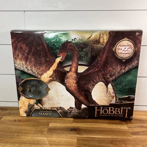 The Hobbit Trilogy Smaug the Dragon Posable Figure Bridge Direct w/ Bard Bowman Cover