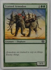 MAGIC THE GATHERING MTG 2003 8th EDITION GREEN TRAINED ARMODON CREATURE CARD
