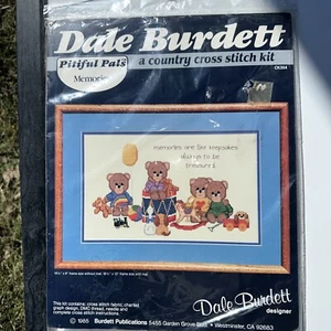 dale burdett pitpals memories And Country cross stitch kit 1985. - Imagen 1 de 2