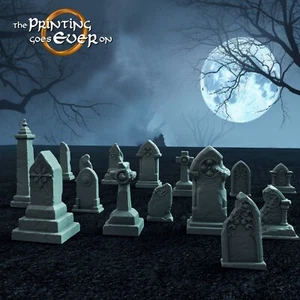 Gravestone Tombstone Graveyard Cemetary Building Scenery Miniature x16 | D&D DnD - Picture 1 of 1