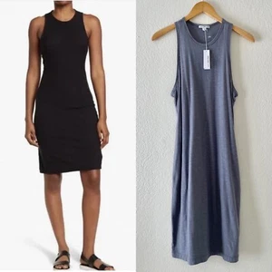 Abito tubino donna James Perse nuovo con etichette grigio medio $155 taglia 1 small - Foto 1 di 6