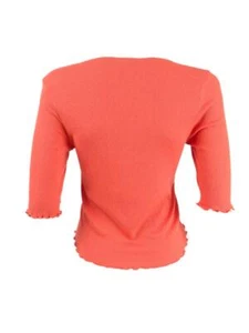 Top Free People Mujer Tejido Medio Cuello Redondo Corto Lechuga Naranja M - Imagen 1 de 2