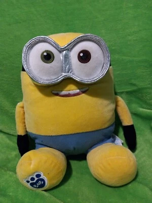Bob Minion Talking Stuffed Plush 12" Tall Build A Bear Foot Stamp - Image 1 of 4