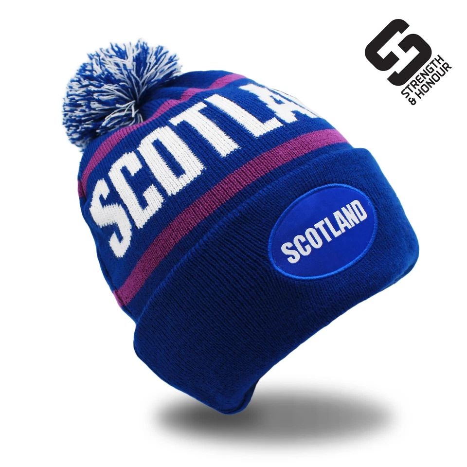 STRENGTH & HONOUR Scotland Beanie Hat Adult - Scottish Unisex Adult Rugby Football High Quality