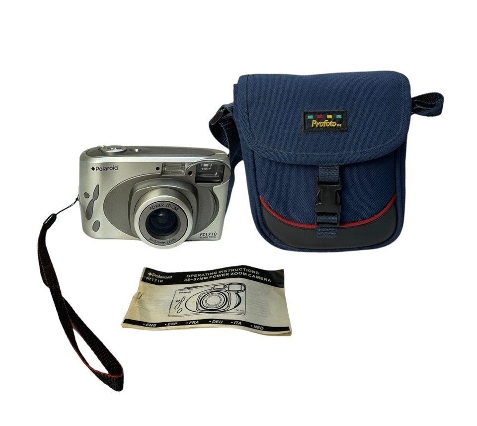 Polaroid PZ1710 Power Zoom Point & Shoot 35mm Film Camera w Manual & Carry Bag - Image 1 of 4