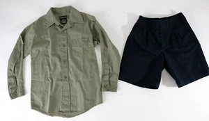 Parker/George Boys Outfit Set Lot 2 Long Sleeve Shirt Shorts Size Small 6-7 - Picture 1 of 7