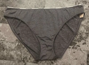 NEU MIT ETIKETT VICTORIA'S SECRET LARGE GRAU GLATT ALLTAG PERFEKT SELTEN BIKINI HÖSCHEN - Bild 1 von 3