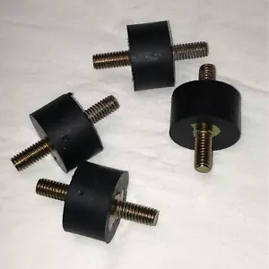 4 soportes aisladores de vibraciones de goma (1-1/4 de diámetro x 3/4) con pernos de 5/16-18 x 11/16" - Imagen 1 de 7