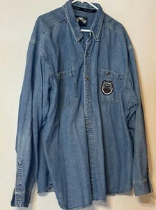 Harley Davidson HD Camicia Uomo Denim Manica Lunga Bottoni Taglia 3XL Big Man - Foto 1 di 12