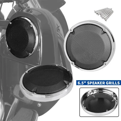 Para Harley Ultra Classic/Limited 83-2022 Tapa de alforja Altavoz Parrilla Cubierta 6.5" Foto 1 de 4