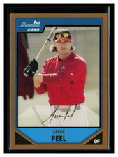 2007 Bowman Prospects Gold #BP103 Aaron Peel 1st Bowman