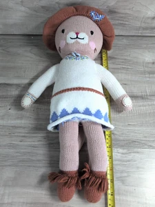 CUDDLE & KIND Chelsea Kitty Cat Knit Doll Plush 18" Made In Peru - Picture 1 of 12