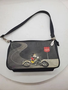 Disneyland New York Mickey Mouse Motorcycle US 101 Small Shoulder Bag Y2K Retro - Picture 1 of 13
