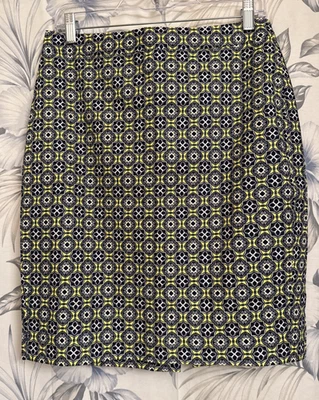 J. Женская прямая юбка-карандаш Crew черный/желтый/белый размер 2 (30 дюймов x 21 дюйм) - Изображение 1 из 4