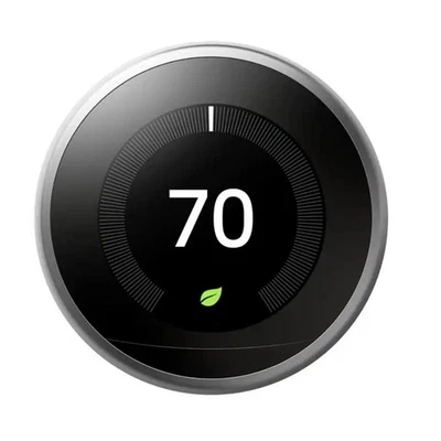 NEW, Factory Sealed - Google Nest 3rd Gen. Thermostat T3007ES in Stainless Steel - Image 1 of 4