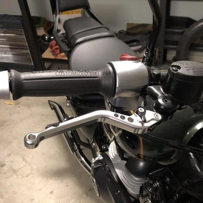 Royal Enfield 350 Bullet 2023-2025 | Long Clutch Brake Lever Set - Silver - Imagem 1 de 4