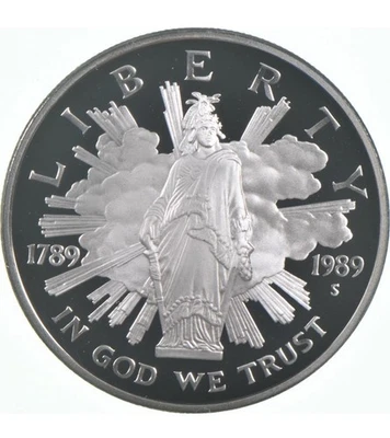 1989-S Proof Congressional Commemorative Silver Dollar $1 - Image 1 of 2