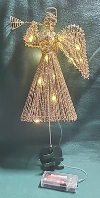 Kirklands Home LED Gold Angel Tree Topper  Battery Operated - Image 1 of 4