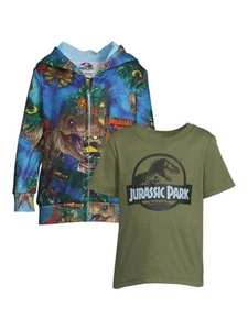 Jurassic Park Toddler Boy Sublimated Zip Up Hoodie and T-Shirt Set, Size 4T - Picture 1 of 1