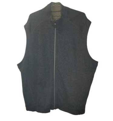 Tommy Bahama Coastal Abatible Reversible Polar Chaleco Chaqueta 3X Gris Verde Cremallera Completa  Foto 1 de 4