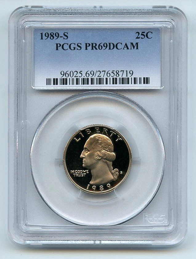 1989 S 25C Washington Quarter Proof PCGS PR69DCAM - Image 1 of 1
