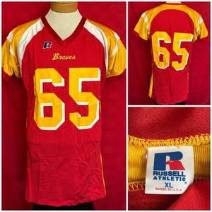 VINTAGE 1990s Lake Gibson Braves GAME WORN Football Jersey Lakeland Florida HS - Picture 1 of 11