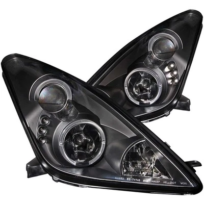 Black Clear Lens CCFL Headlight Assembly w/Halo fits 00-05 Toyota Celica w/o HID - Image 1 of 3