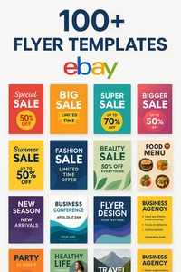 100+ CUSTOM FLYER DESIGN Single/Double Sides A3/A4/A5/A6 Leaflet DESIGN ONLY - Picture 1 of 7