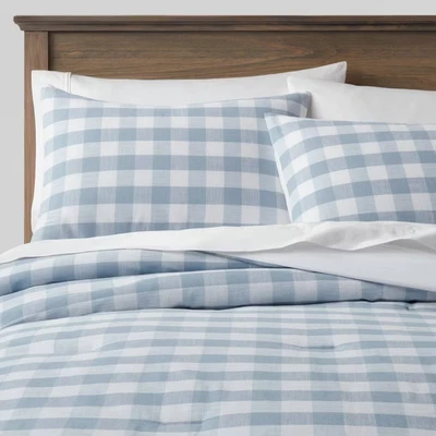 Threshold Comforter Set Cotton Gingham Breathable Comfort All-Season - Image 1 of 4