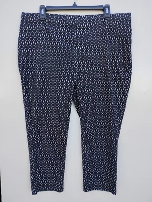 FADED GLORY Black & white Pull on Casual Pants 2X (18W-20W) - Image 1 of 4