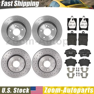 Se adapta a rotores de freno delanteros traseros y pastillas metálicas Mercedes-Benz C230 Brembo 2002-2005 Foto 1 de 4