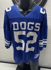 Vintage Russell Athletic XXL FOOTBALL Trikot Bulldogs "DOGS" Game Worn #52 Hergestellt in den USA - Bild 1 von 15