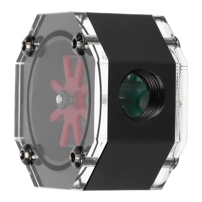 Wasserdurchflussmesser Transparentes Acryl Oktagonal Metall Computer - Bild 1 von 4