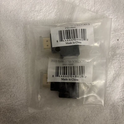 MONOPRICE 4860 HDMI Port Saver,Right Angle,(MtoF),270 14C360 Set Of 2 - Image 1 of 3