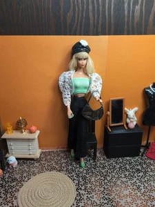 Vintage Barbie Clone Outfit -Lace Bolero Jkt, Pants, Top, Purse, Mules + - Picture 1 of 22
