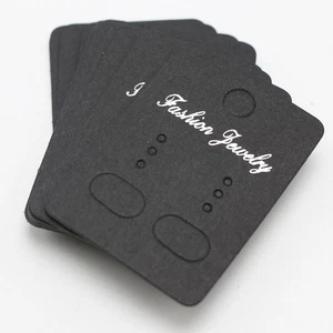 500 Black Jewelry Earring Display Hanging Holder Cards 1.8"X1.2" Jewelry Packagi - Picture 1 of 7