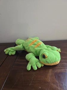 Ganz Webkinz Lemon Lime Gecko Plush Green Lizard Stuffed Toy NO CODE 12"Long EUC - Picture 1 of 5