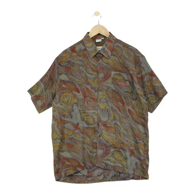 Vintage Christian Dior Silk Shirt Mens Size L Multicoloured 80s Short Sleeve - Image 1 of 4
