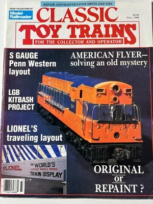 REVISTA TRENES DE JUGUETE CLÁSICOS Lionel Otoño 1988 Calibre S American Flyer Spot Fakes Foto 1 de 3