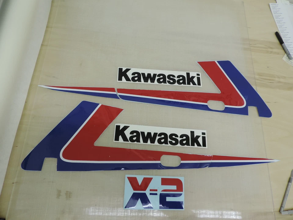 Juego de calcomanías Kawasaki X2 1987 moto acuática 7 piezas moto acuática Foto 1 de 1