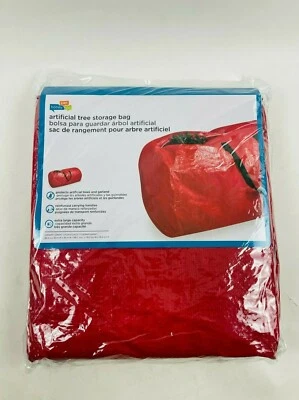 Artificial Tree Storage Bag Size 55 in L x 30 in W x 30 in H Red with Handle - Image 1 of 3