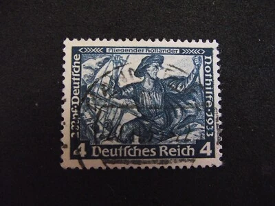 Germany 1933  Welfare Fund.  Wagner's Operas. 4pf+2pf blue.  Used - Image 1 of 2
