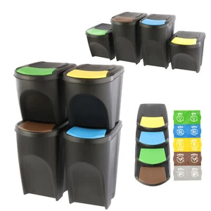 Mülleimer- 4er Set 120 L Mülltrennungssystem - Set aus 2x35 L + 2x25 L Abfallei - Bild 1 von 8