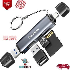 Dockteck SD Kartenleser, 5G Super Speed USB3.0 SD/TF Kartenleser, 3-Slot USB A/C - Bild 1 von 24