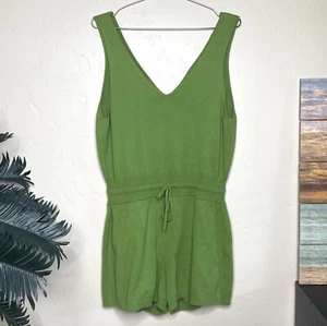 Daily Practice by Anthropologie Jumpsuit So Medium Kelly Green Sleeveless Romper - Picture 1 of 5