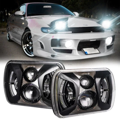 Nuevo par de faros LED 5x7" 7x6" haz alto/bajo DRL para Toyota Celica 1982-1993 Foto 1 de 4